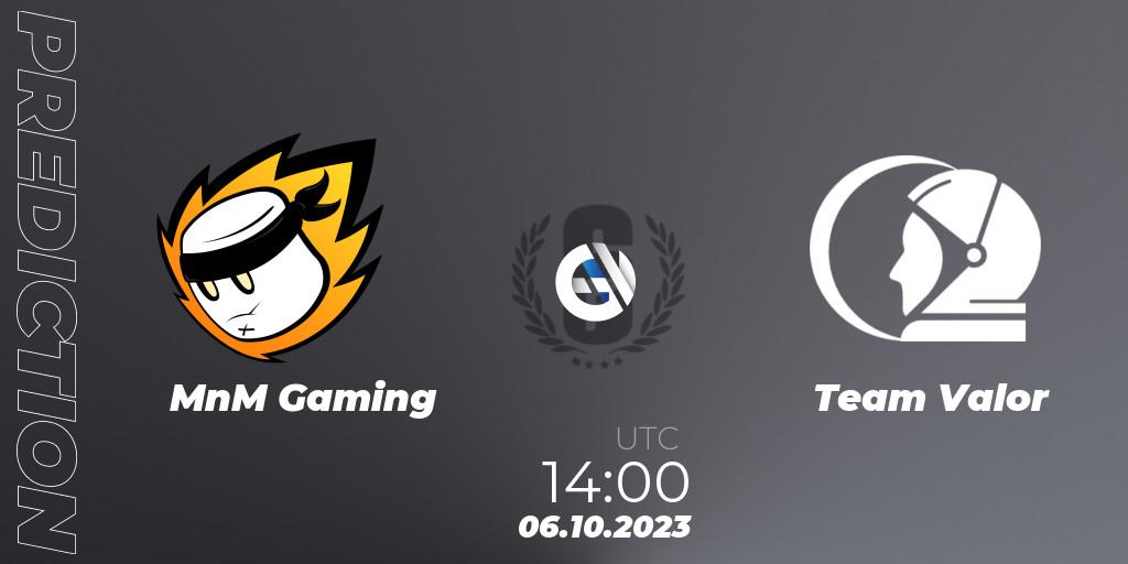 MnM Gaming vs Team Valor: Match Prediction. 06.10.2023 at 14:00, Rainbow Six, Europe League 2023 - Stage 2 - Last Chance Qualifiers