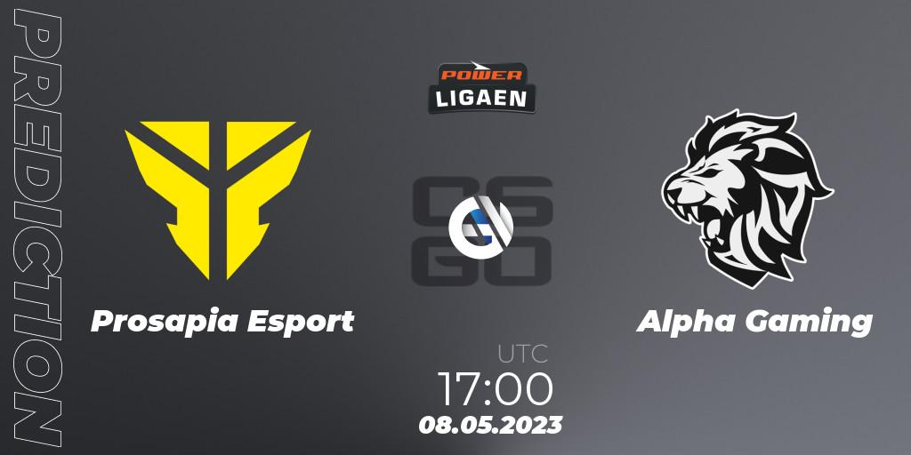 Prosapia Esport vs Alpha Gaming: Match Prediction. 08.05.2023 at 17:00, Counter-Strike (CS2), Dust2.dk Ligaen Season 23