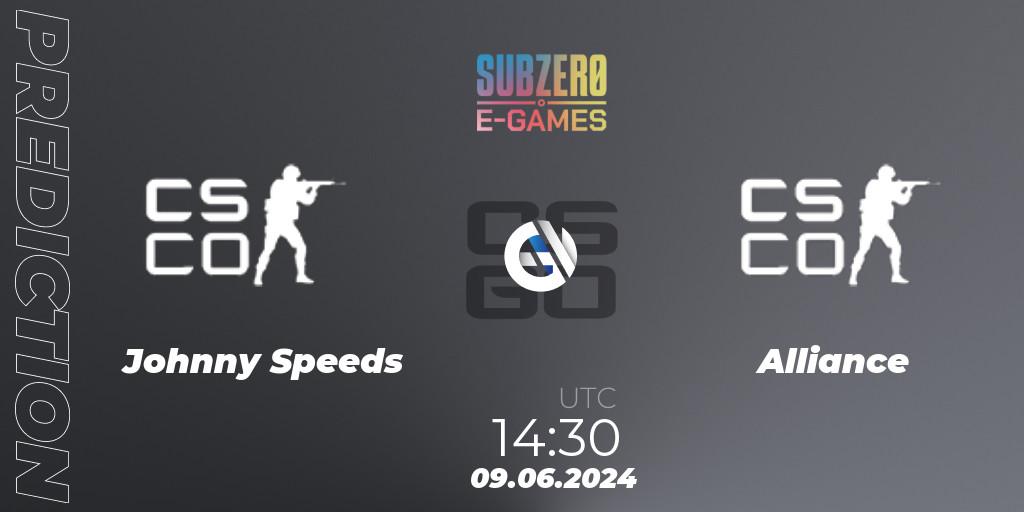 Johnny Speeds vs Alliance: Match Prediction. 09.06.2024 at 15:00, Counter-Strike (CS2), SubZero E-Games 2024