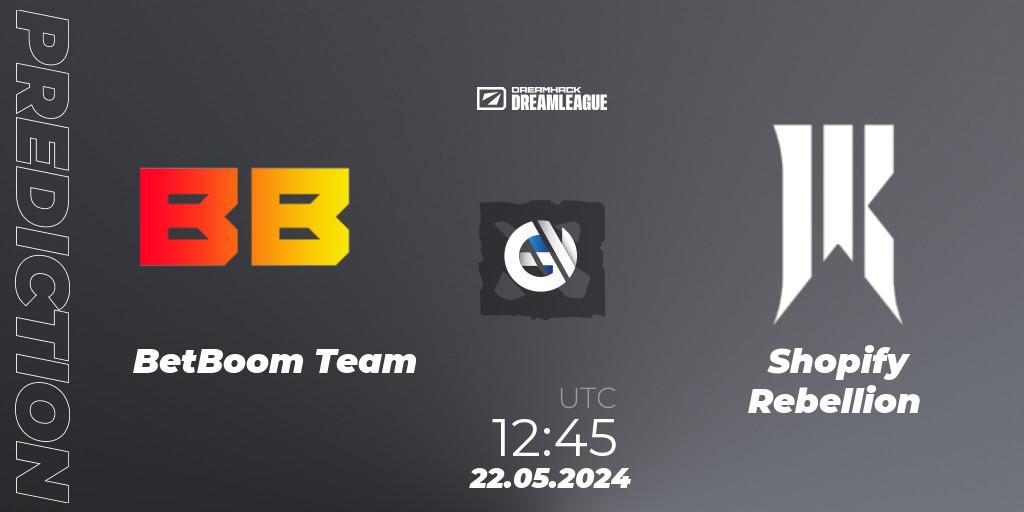 BetBoom Team vs Shopify Rebellion: Match Prediction. 22.05.2024 at 13:00, Dota 2, DreamLeague Season 23