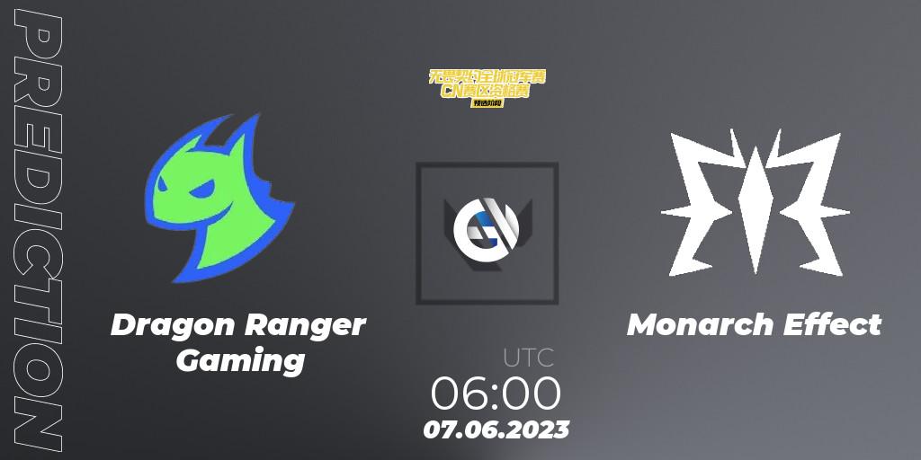 Dragon Ranger Gaming vs Monarch Effect: Match Prediction. 07.06.23, VALORANT, VALORANT Champions Tour 2023: China Preliminaries