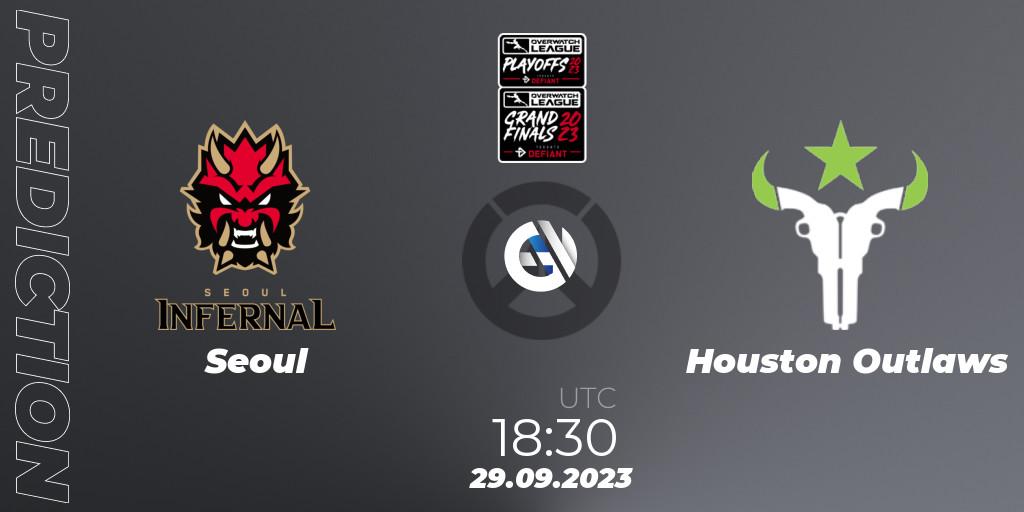Seoul vs Houston Outlaws: Match Prediction. 29.09.23, Overwatch, Overwatch League 2023 - Playoffs