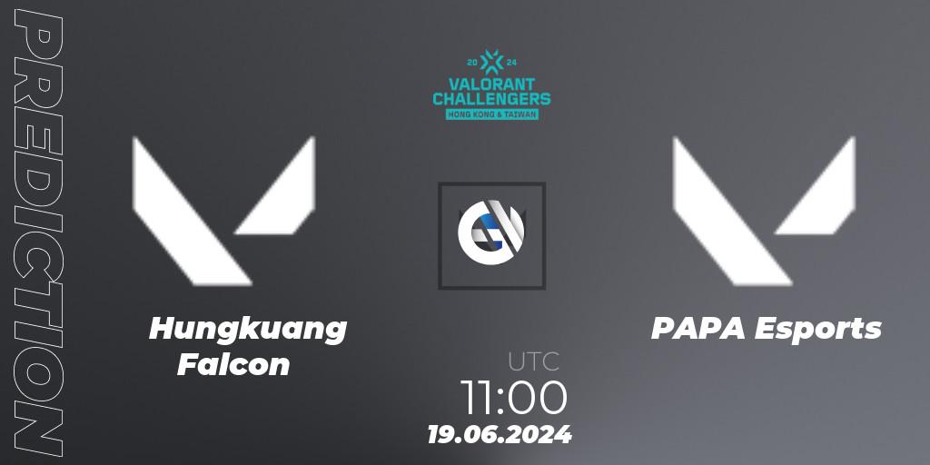 Hungkuang Falcon vs PAPA Esports: Match Prediction. 19.06.2024 at 11:00, VALORANT, VALORANT Challengers Hong Kong and Taiwan 2024: Split 2