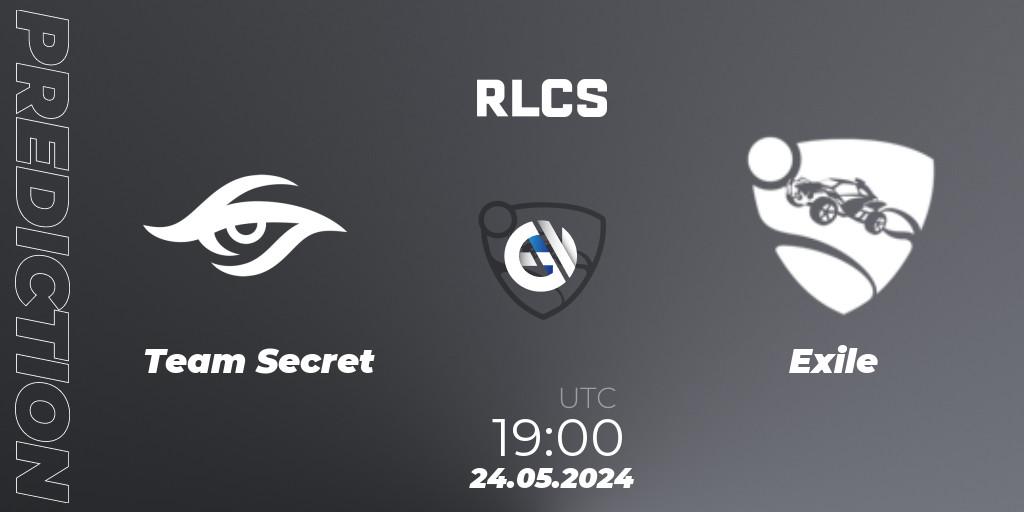 Team Secret vs Exile: Match Prediction. 24.05.2024 at 19:00, Rocket League, RLCS 2024 - Major 2: SAM Open Qualifier 6
