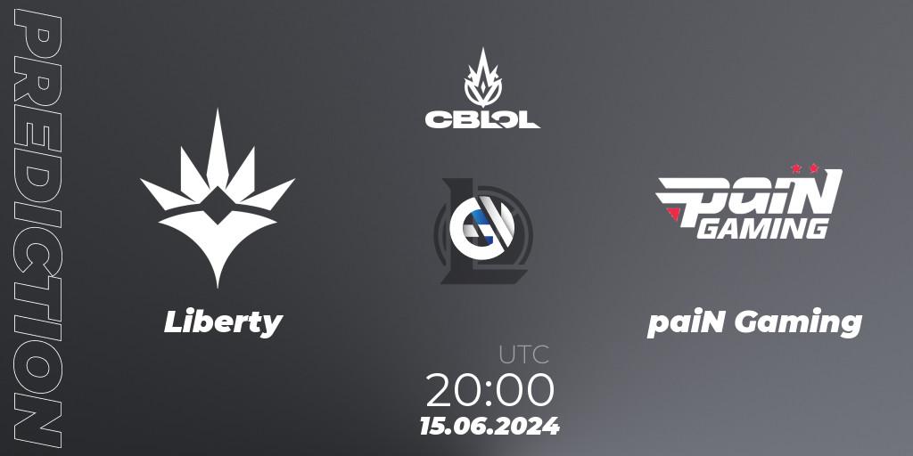 Liberty vs paiN Gaming: Match Prediction. 15.06.2024 at 20:00, LoL, CBLOL Split 2 2024 - Group Stage