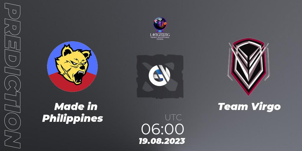 Made in Philippines vs Team Virgo: Match Prediction. 24.08.23, Dota 2, LingNeng Trendy Invitational