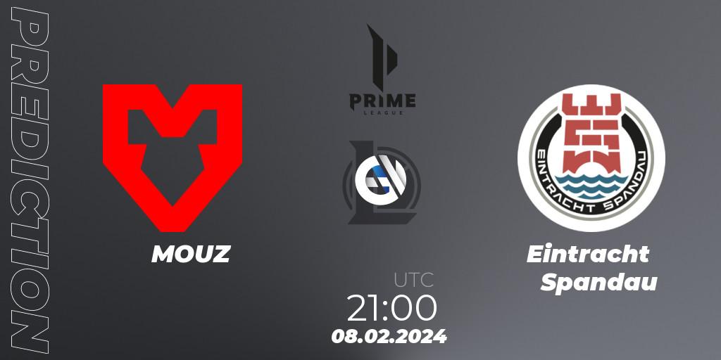 MOUZ vs Eintracht Spandau: Match Prediction. 08.02.24, LoL, Prime League Spring 2024 - Group Stage