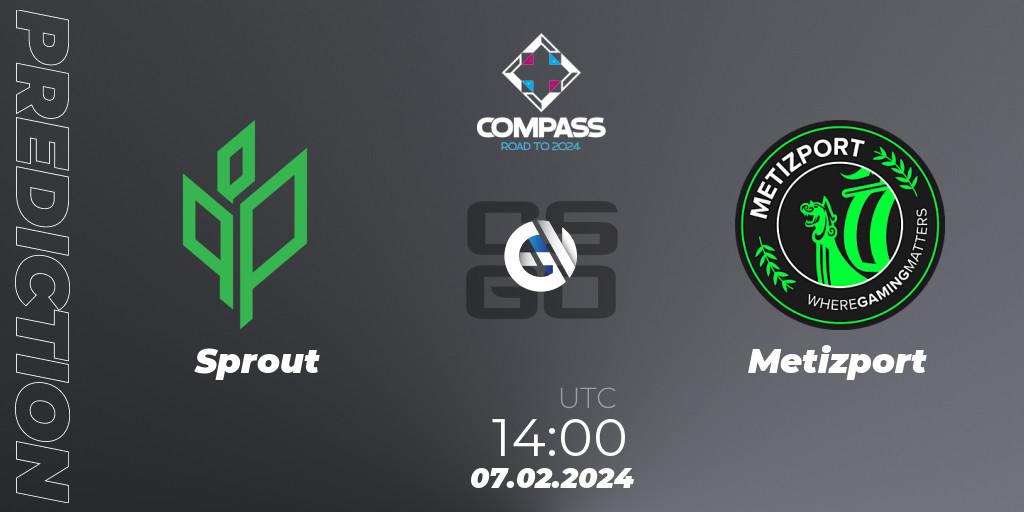 Sprout vs Metizport: Match Prediction. 07.02.2024 at 14:00, Counter-Strike (CS2), YaLLa Compass Spring 2024 Contenders