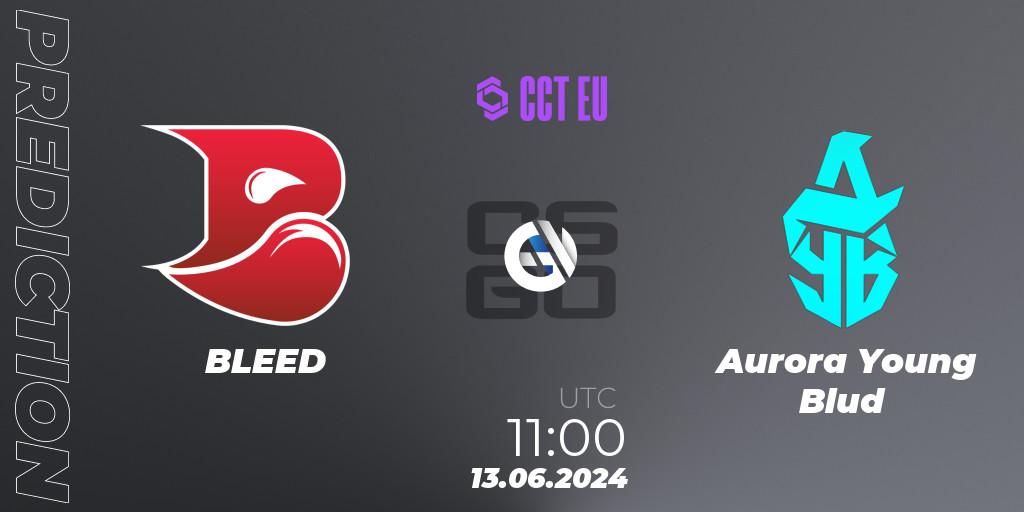 BLEED vs Aurora Young Blud: Match Prediction. 13.06.2024 at 11:00, Counter-Strike (CS2), CCT Season 2 Europe Series 5