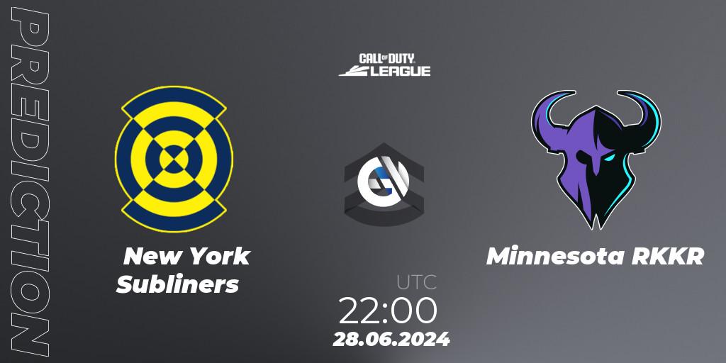New York Subliners vs Minnesota RØKKR: Match Prediction. 28.06.2024 at 22:00, Call of Duty, Call of Duty League 2024: Stage 4 Major