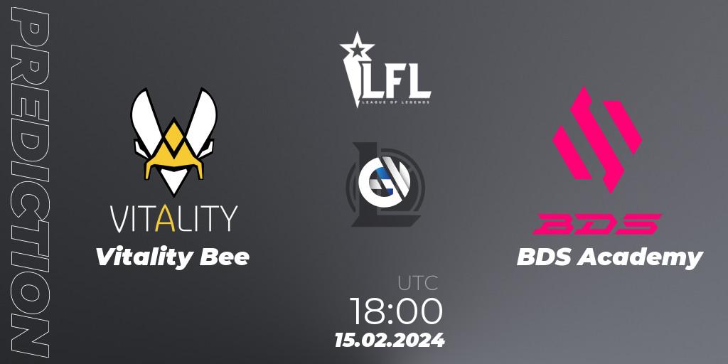 Vitality Bee vs BDS Academy: Match Prediction. 15.02.24, LoL, LFL Spring 2024
