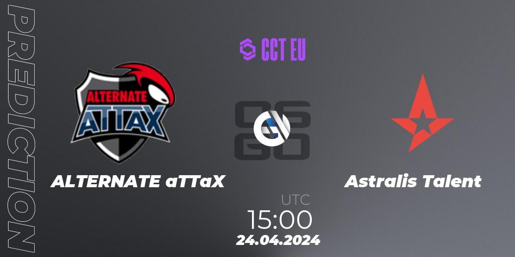 ALTERNATE aTTaX vs Astralis Talent: Match Prediction. 24.04.24, CS2 (CS:GO), CCT Season 2 Europe Series 2 Closed Qualifier