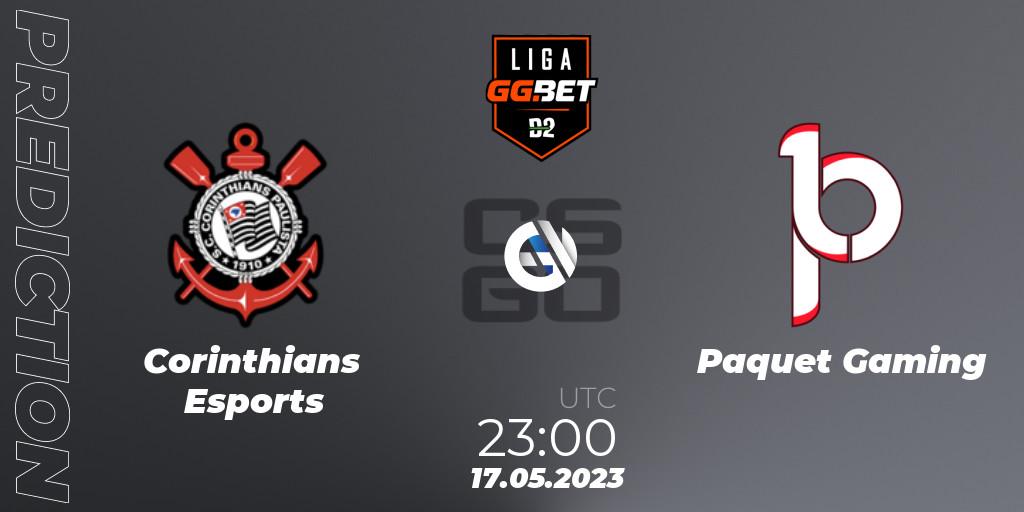 Corinthians Esports vs Paquetá Gaming: Match Prediction. 17.05.23, CS2 (CS:GO), Dust2 Brasil Liga Season 1