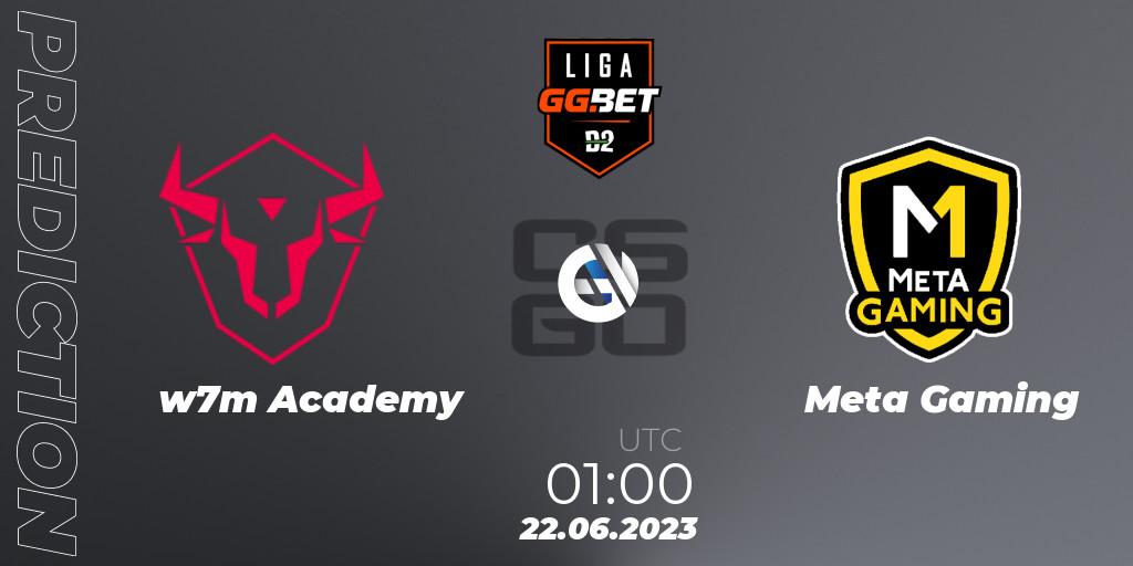 w7m Academy vs Meta Gaming Brasil: Match Prediction. 22.06.23, CS2 (CS:GO), Dust2 Brasil Liga Season 1