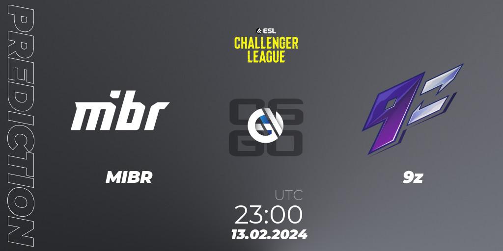 MIBR vs 9z: Match Prediction. 13.02.2024 at 23:00, Counter-Strike (CS2), ESL Challenger League Season 47: South America