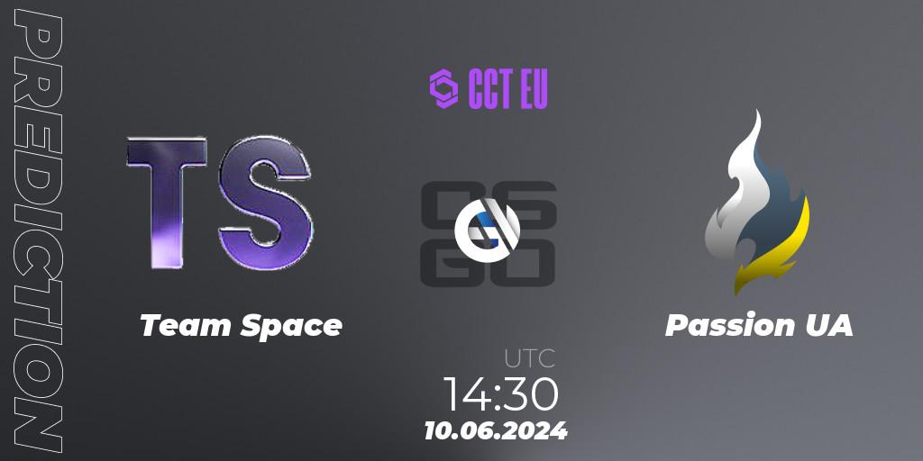 Team Space vs Passion UA: Match Prediction. 10.06.2024 at 14:30, Counter-Strike (CS2), CCT Season 2 Europe Series 5
