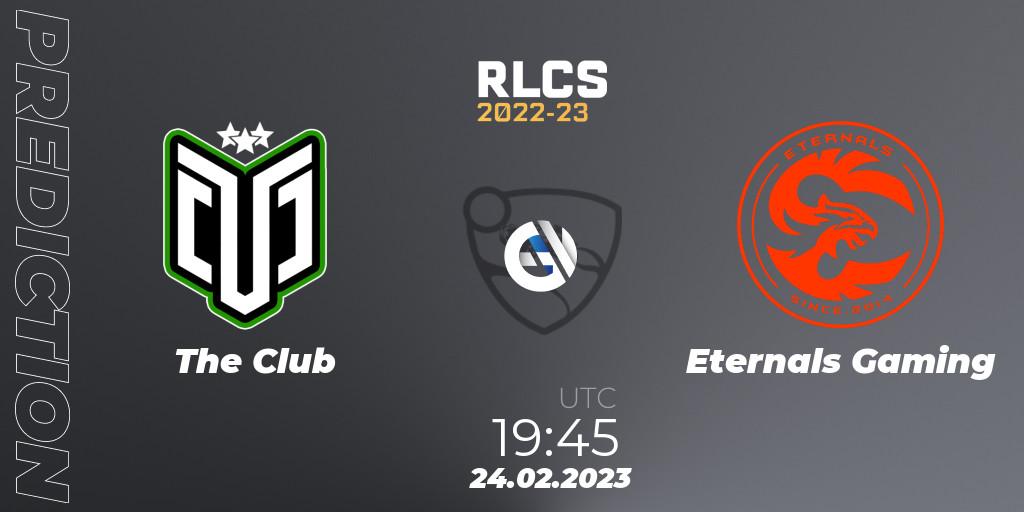 The Club vs Eternals Gaming: Match Prediction. 24.02.23, Rocket League, RLCS 2022-23 - Winter: South America Regional 3 - Winter Invitational