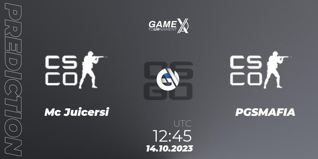 Mc Juicersi vs PGSMAFIA: Match Prediction. 14.10.2023 at 12:45, Counter-Strike (CS2), GameX 2023