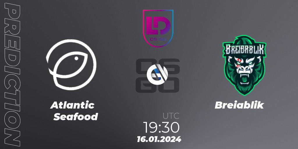 Atlantic Seafood vs Breiðablik: Match Prediction. 16.01.24, CS2 (CS:GO), Icelandic Esports League Season 8: Regular Season