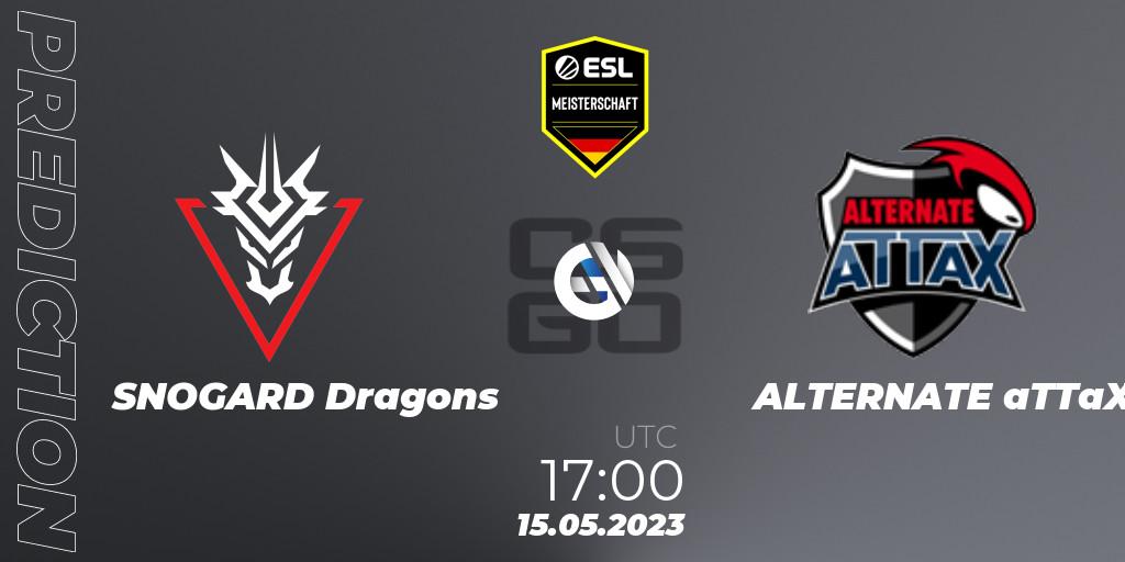 SNOGARD Dragons vs ALTERNATE aTTaX: Match Prediction. 15.05.2023 at 17:00, Counter-Strike (CS2), ESL Meisterschaft: Spring 2023