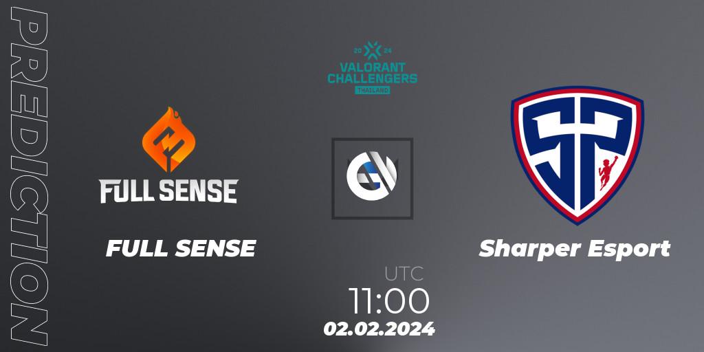 FULL SENSE vs Sharper Esport: Match Prediction. 02.02.24, VALORANT, VALORANT Challengers Thailand 2024: Split 1