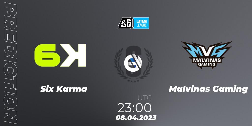 Six Karma vs Malvinas Gaming: Match Prediction. 08.04.2023 at 22:00, Rainbow Six, LATAM League 2023 - Stage 1