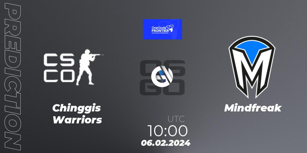 Chinggis Warriors vs Mindfreak: Match Prediction. 06.02.2024 at 10:00, Counter-Strike (CS2), OneQode Frontier