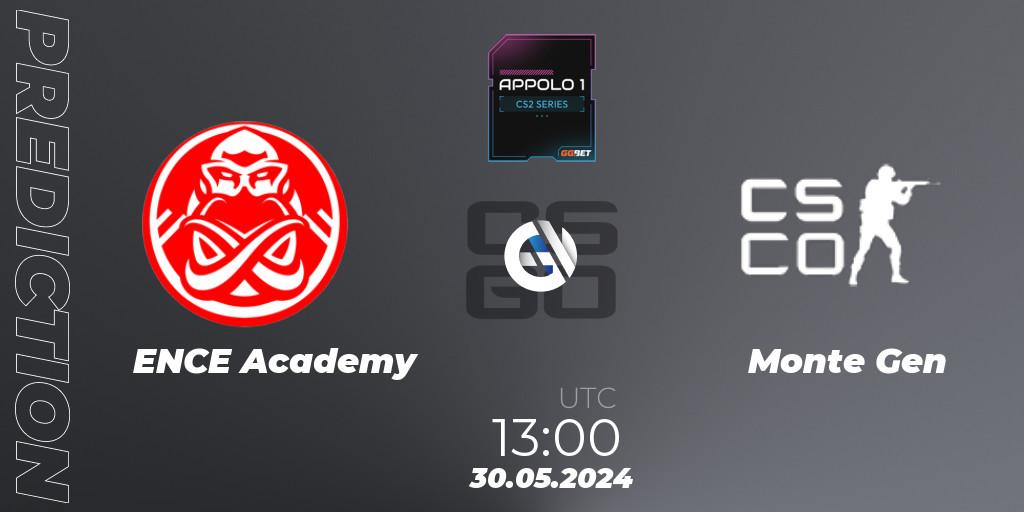 ENCE Academy vs Monte Gen: Match Prediction. 30.05.2024 at 13:00, Counter-Strike (CS2), Appolo1 Series: Phase 2
