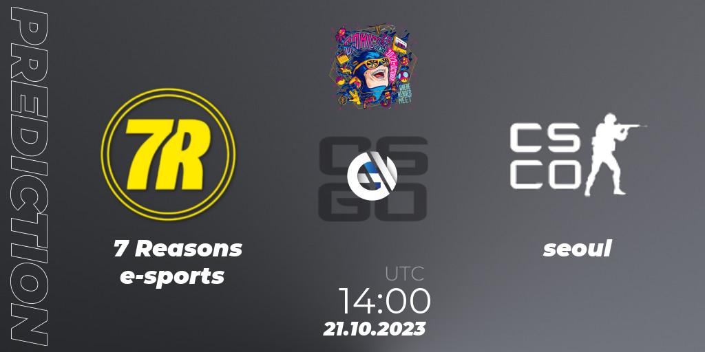 7 Reasons e-sports vs seoul: Match Prediction. 21.10.2023 at 14:00, Counter-Strike (CS2), Comic Con Baltics 2023