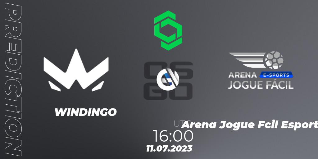 WINDINGO vs Arena Jogue Fácil Esports: Match Prediction. 11.07.2023 at 16:50, Counter-Strike (CS2), CCT South America Series #8