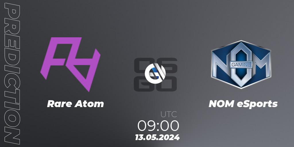 Rare Atom vs NOM eSports: Match Prediction. 13.05.2024 at 09:00, Counter-Strike (CS2), CCT Season 2 Europe Series 4 Closed Qualifier