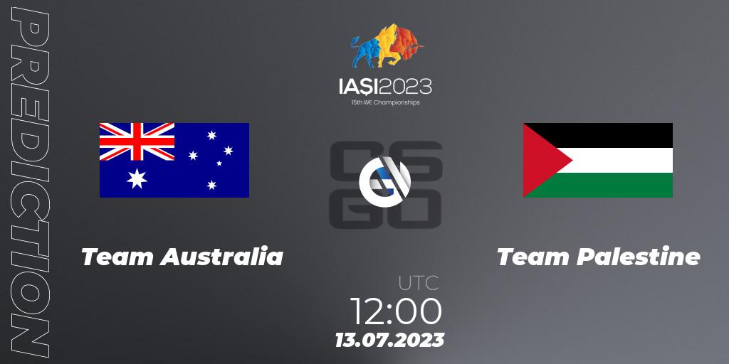 Team Australia vs Team Palestine: Match Prediction. 13.07.2023 at 12:00, Counter-Strike (CS2), IESF Asian Championship 2023
