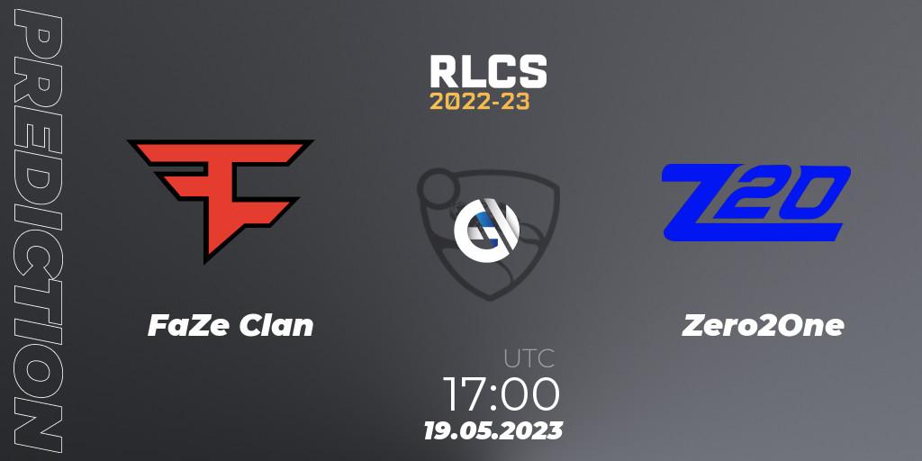 FaZe Clan vs Zero2One: Match Prediction. 19.05.2023 at 17:00, Rocket League, RLCS 2022-23 - Spring: North America Regional 2 - Spring Cup