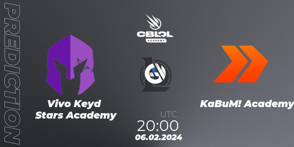 Vivo Keyd Stars Academy vs KaBuM! Academy: Match Prediction. 06.02.2024 at 20:00, LoL, CBLOL Academy Split 1 2024