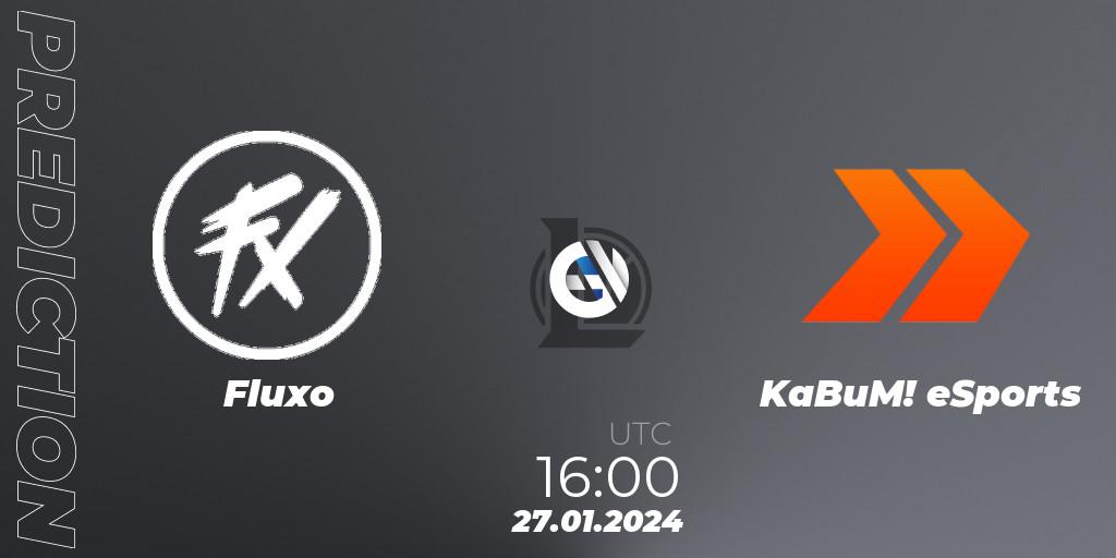 Fluxo vs KaBuM! eSports: Match Prediction. 27.01.24, LoL, CBLOL Split 1 2024 - Group Stage