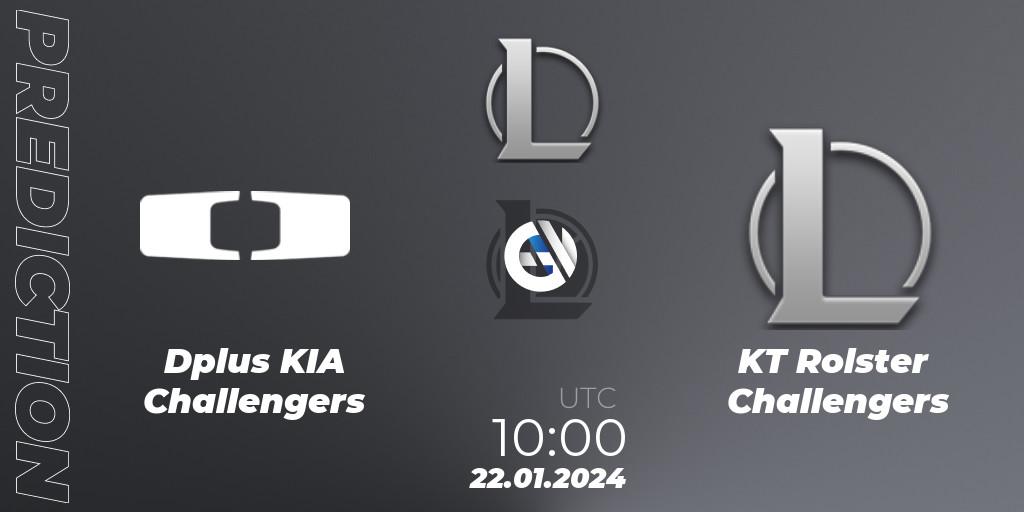 Dplus KIA Challengers vs KT Rolster Challengers: Match Prediction. 22.01.24, LoL, LCK Challengers League 2024 Spring - Group Stage