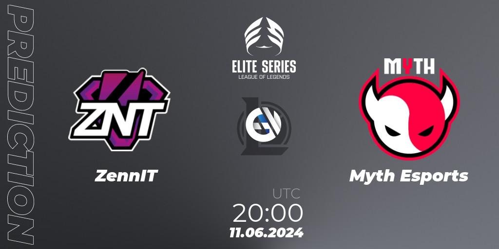 ZennIT vs Myth Esports: Match Prediction. 11.06.2024 at 20:00, LoL, Elite Series Summer 2024