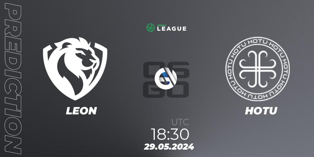 LEON vs HOTU: Match Prediction. 29.05.2024 at 19:00, Counter-Strike (CS2), ESEA Season 49: Advanced Division - Europe