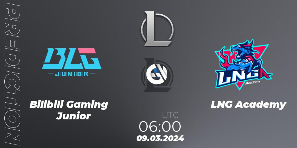 Bilibili Gaming Junior vs LNG Academy: Match Prediction. 09.03.2024 at 06:00, LoL, LDL 2024 - Stage 1