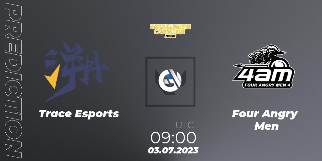 Trace Esports vs Four Angry Men: Match Prediction. 03.07.23, VALORANT, VALORANT Champions Tour 2023: China Qualifier