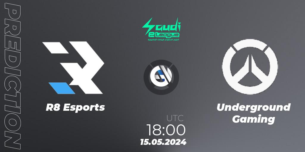 R8 Esports vs Underground Gaming: Match Prediction. 15.05.2024 at 18:00, Overwatch, Saudi eLeague 2024 - Major 2 Phase 1