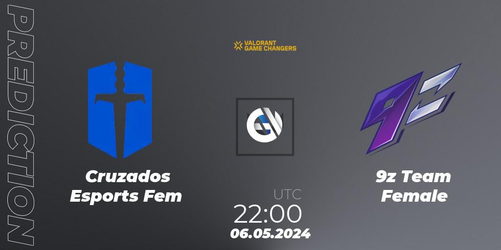  Cruzados Esports Fem vs 9z Team Female: Match Prediction. 06.05.2024 at 22:00, VALORANT, VCT 2024: Game Changers LAS - Opening