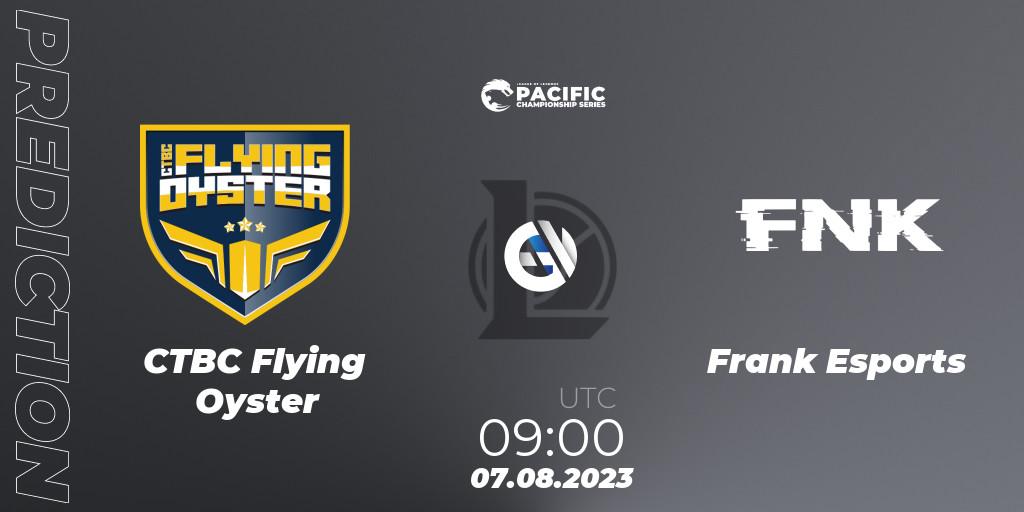 CTBC Flying Oyster vs Frank Esports: Match Prediction. 07.08.23, LoL, PACIFIC Championship series Group Stage