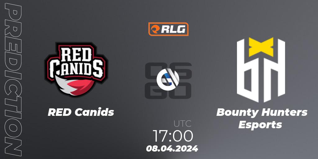 RED Canids vs Bounty Hunters Esports: Match Prediction. 08.04.24, CS2 (CS:GO), RES Latin American Series #3