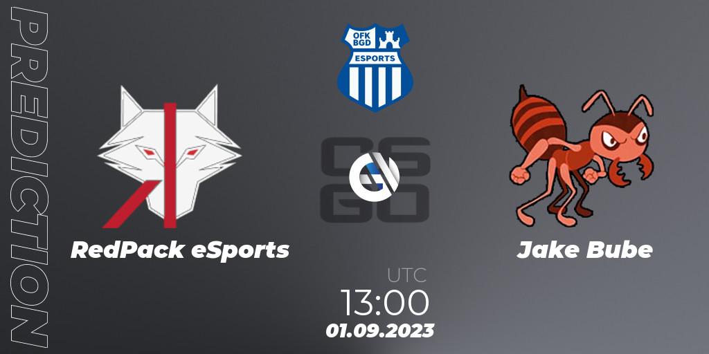 RedPack eSports vs Jake Bube: Match Prediction. 01.09.23, CS2 (CS:GO), OFK BGD Esports Series #1: Balkan Closed Qualifier