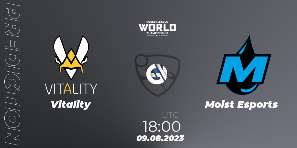 Vitality vs Moist Esports: Match Prediction. 09.08.23, Rocket League, Rocket League Championship Series 2022-23 - World Championship Group Stage
