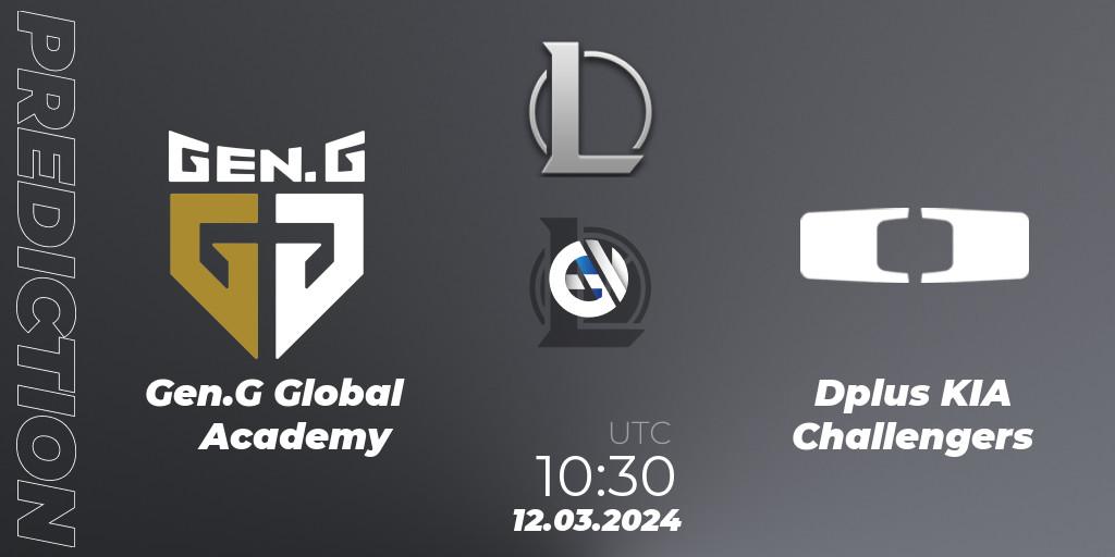 Gen.G Global Academy vs Dplus KIA Challengers: Match Prediction. 12.03.24, LoL, LCK Challengers League 2024 Spring - Group Stage