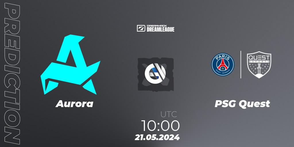 Aurora vs PSG Quest: Match Prediction. 21.05.2024 at 10:20, Dota 2, DreamLeague Season 23