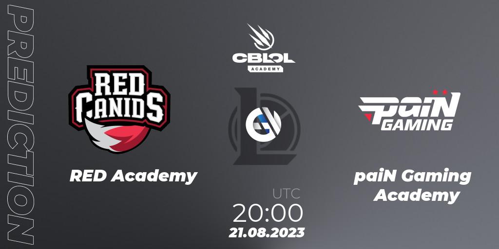 RED Academy vs paiN Gaming Academy: Match Prediction. 21.08.23, LoL, CBLOL Academy Split 2 2023 - Playoffs
