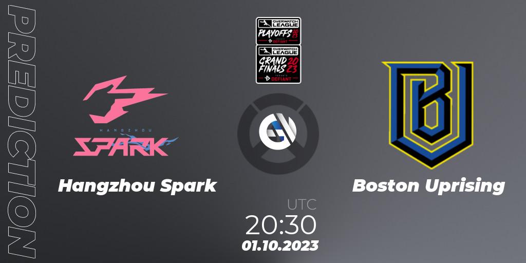 Hangzhou Spark vs Boston Uprising: Match Prediction. 01.10.23, Overwatch, Overwatch League 2023 - Playoffs